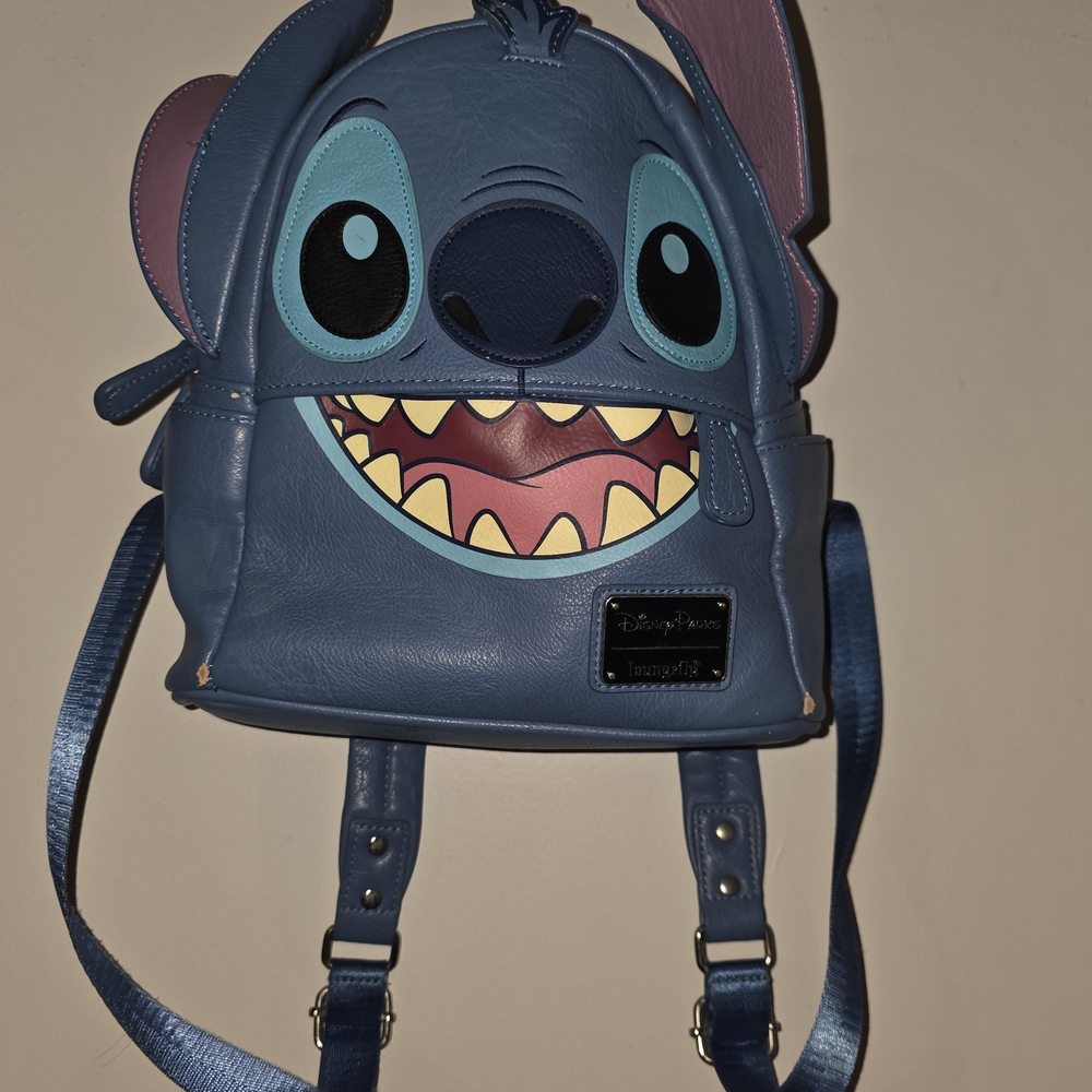 Loungefly Blue and Purple Stitch Mini Backpack - Picture 2 of 9